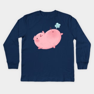 Piggy Toot! Kids Long Sleeve T-Shirt
